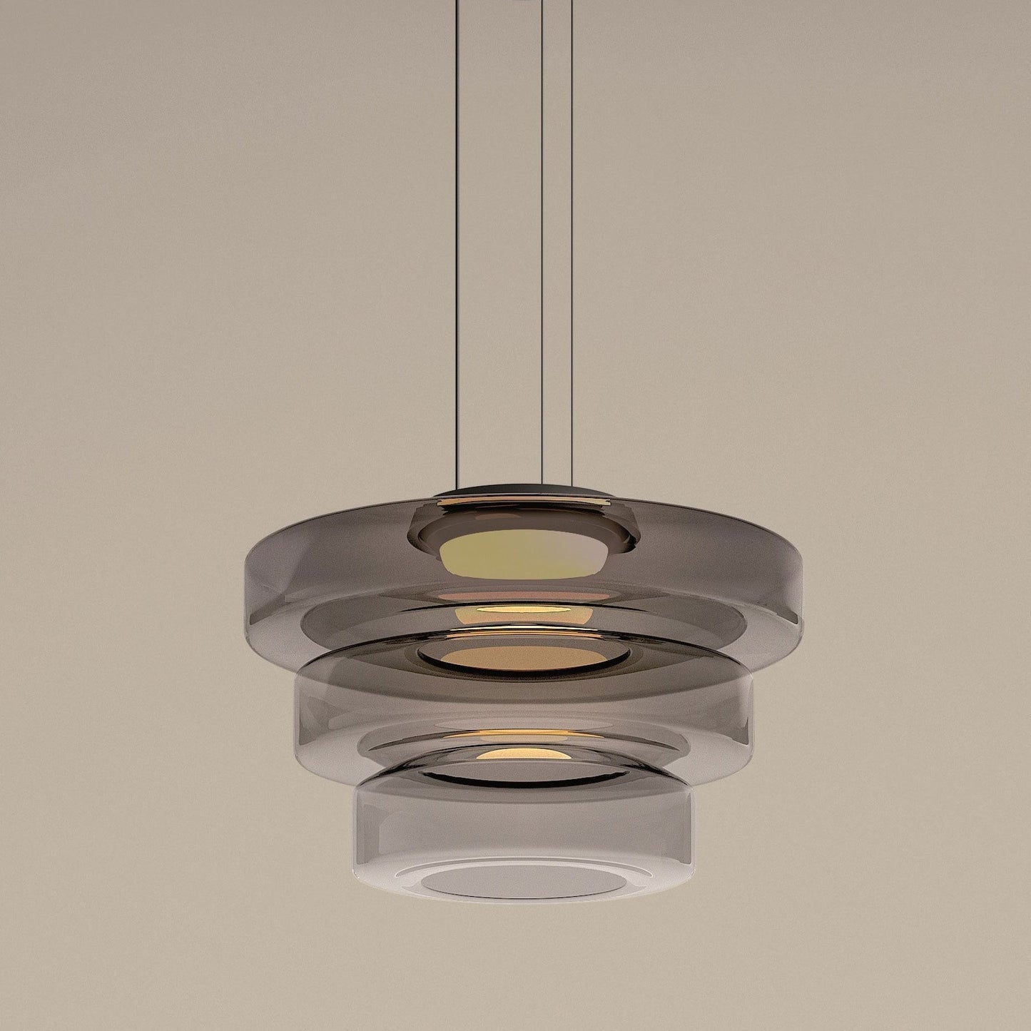 Lampada a sospensione in vetro Bauhaus | Lampada a LED moderna a strati