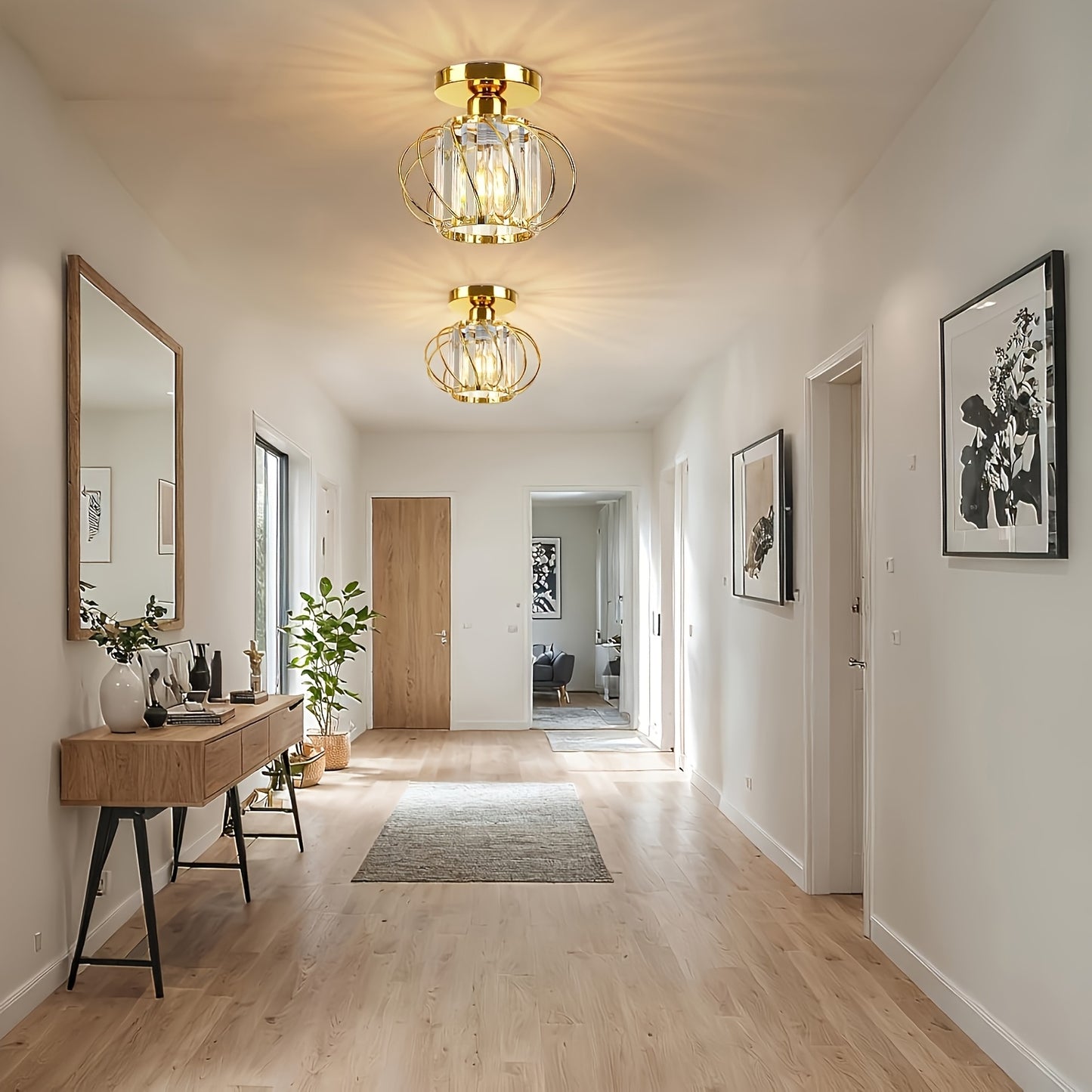 Moderne industriel burloftslampe | Elegant semi-indbygget armatur