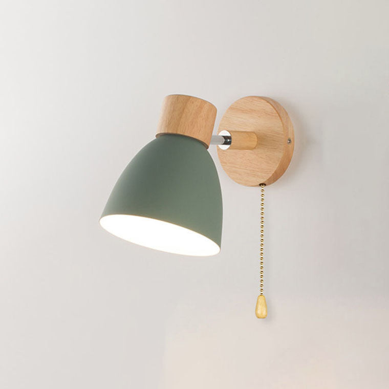 Applique da parete minimalista moderna | Lampada Macaron in legno e ferro