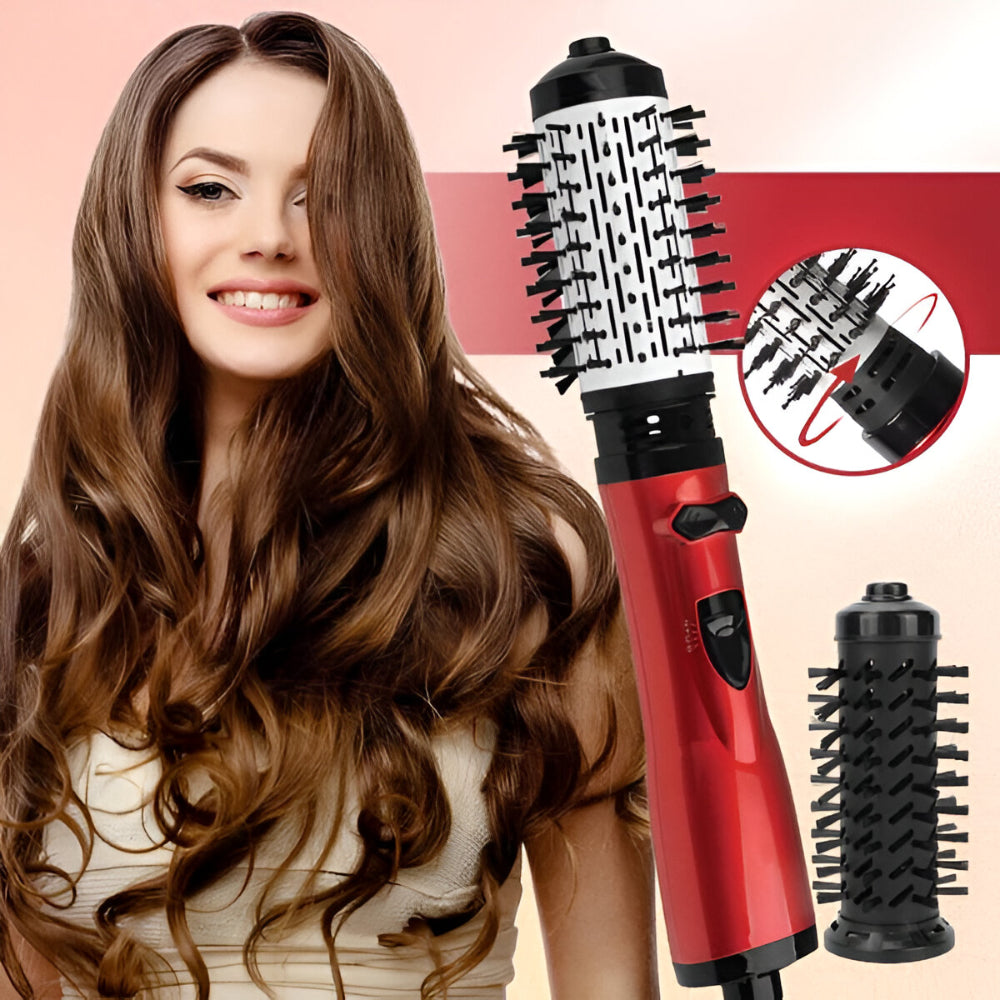 Cepillo de aire caliente para el cabello con herramienta giratoria para peinar y secar conjunto