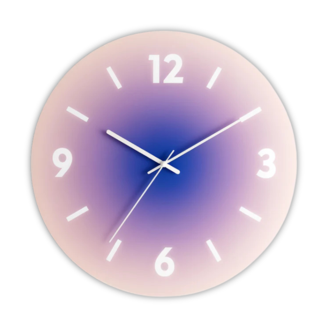 Reloj de Pared de Cristal Sunset | Diseño Moderno en Degradado