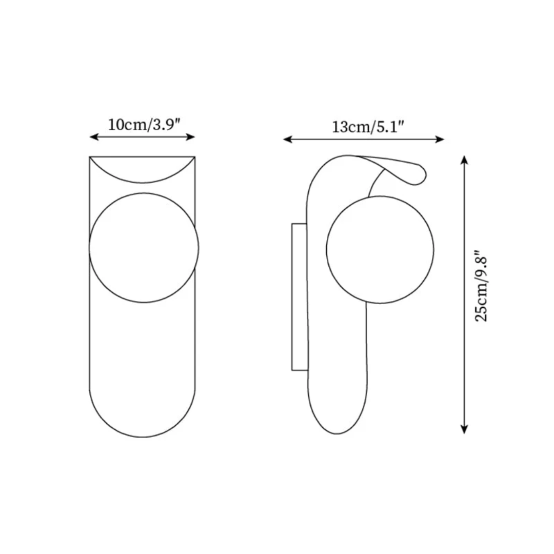Lampa de perete LED Icar Scandinavian | Design minimalist din lemn