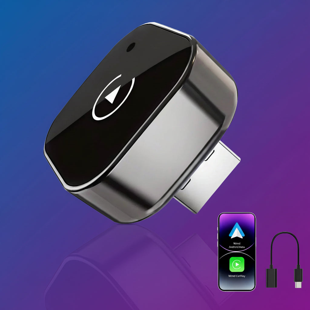 Adaptador inalámbrico para CarPlay y Android Auto con conexión USB, listo para usar