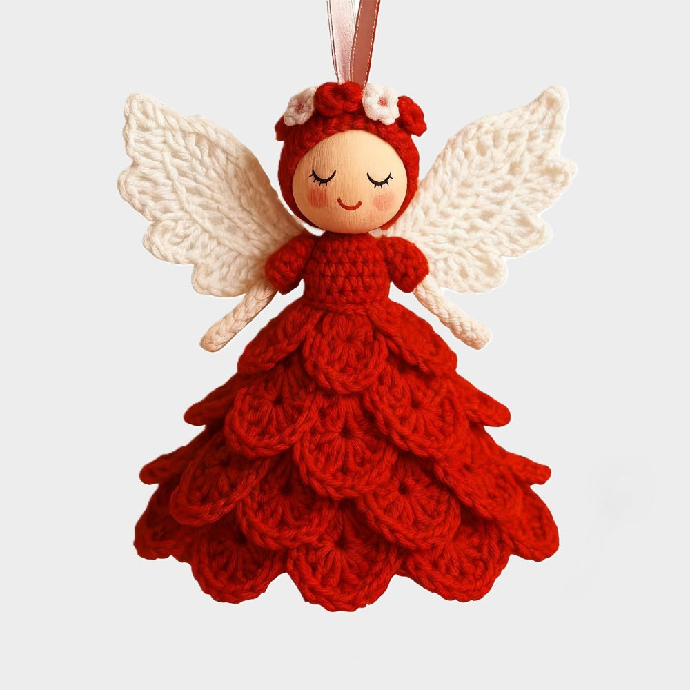 Kit fai-da-te per decorazione angelo all'uncinetto di Natale