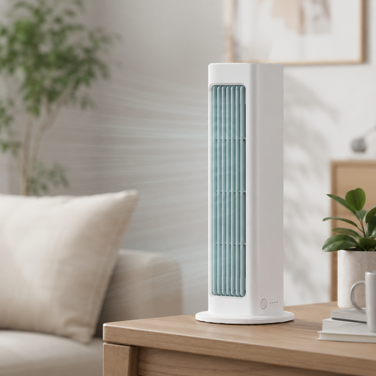Ventilatore a torre portatile rinfrescante oscillante silenzioso compatto