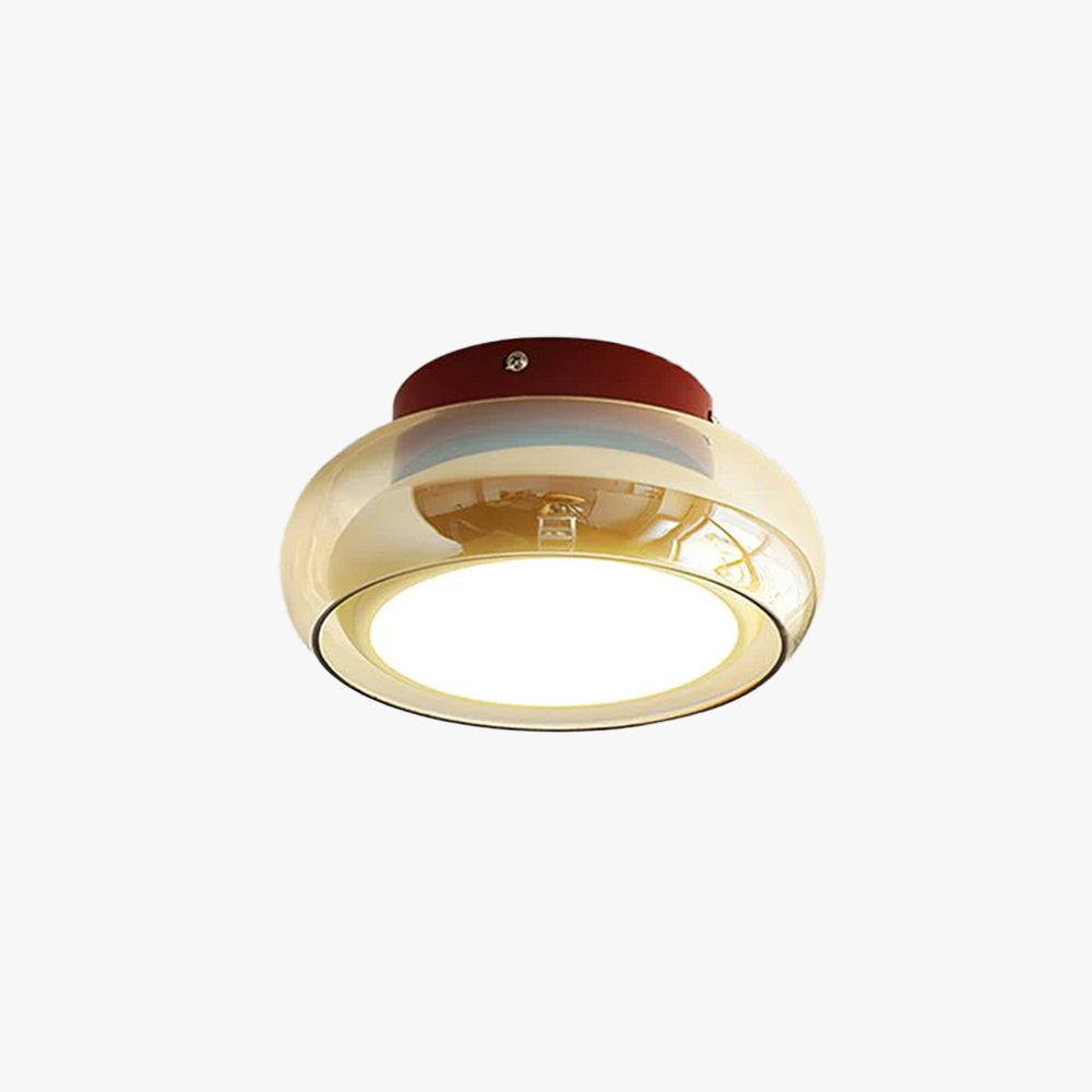 Lámpara de techo empotrada de vidrio retro June | Lámpara LED de interior