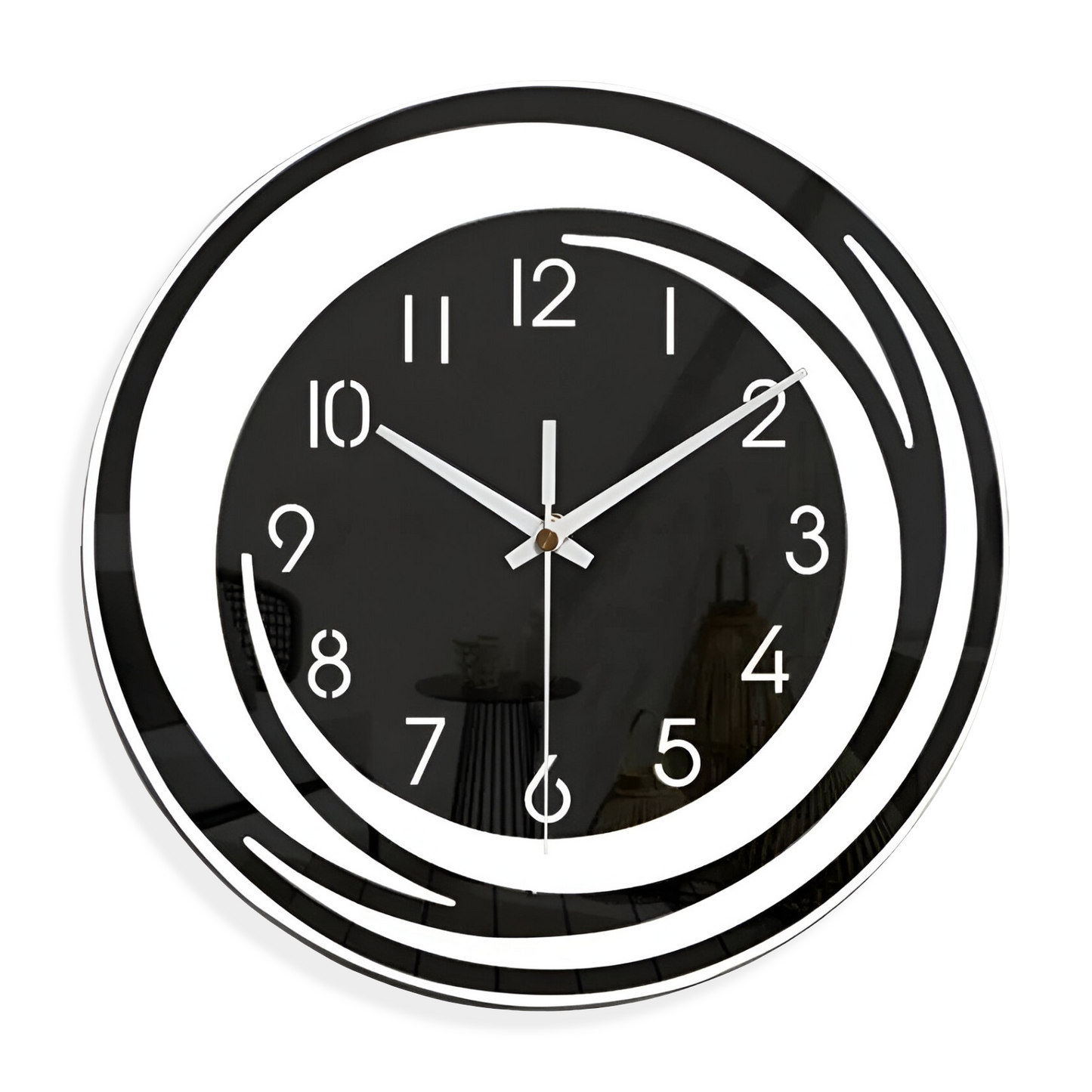 Sorana Wanduhr | Modernes schwarzes Acryl im skandinavischen Design