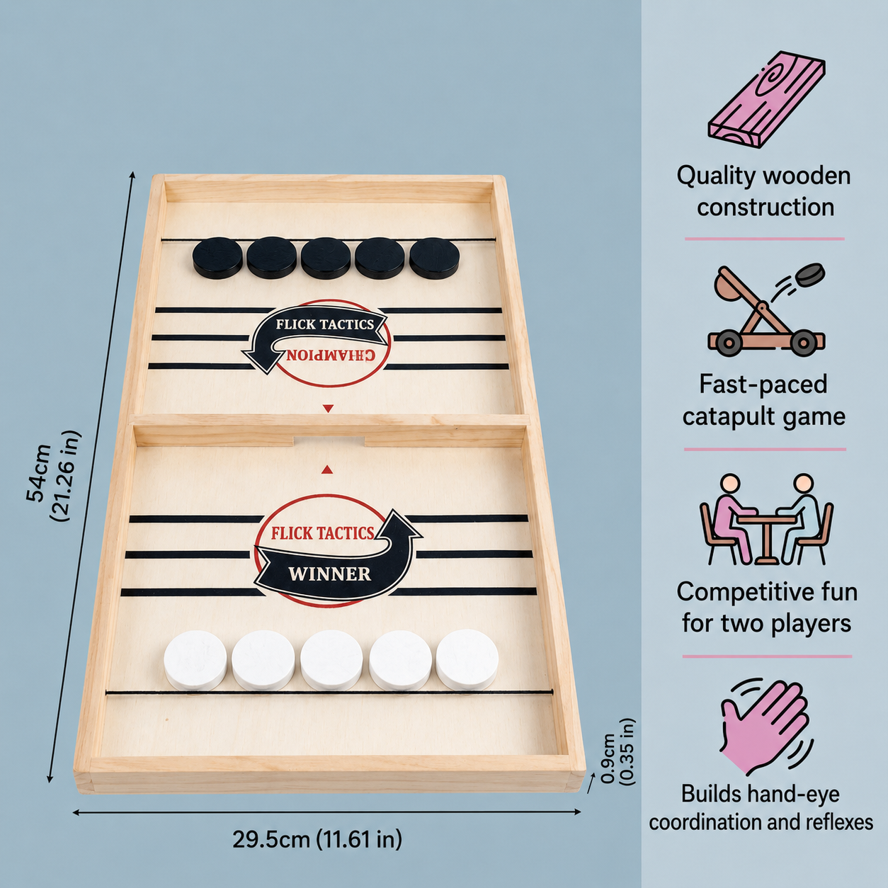 Divertente gioco da tavolo per famiglie Set da tavolo in legno Gioco della catapulta