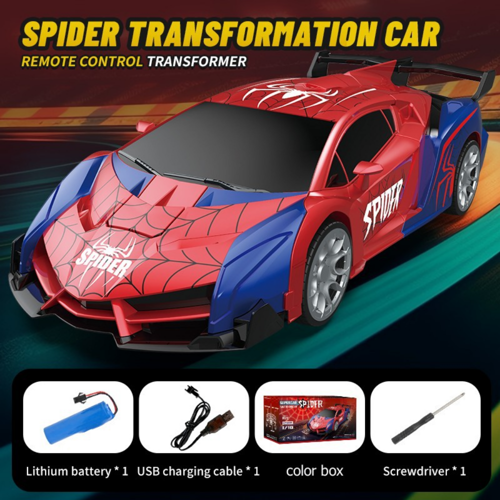 Giocattolo per bambini auto radiocomandata veicolo modello robot trasformabile