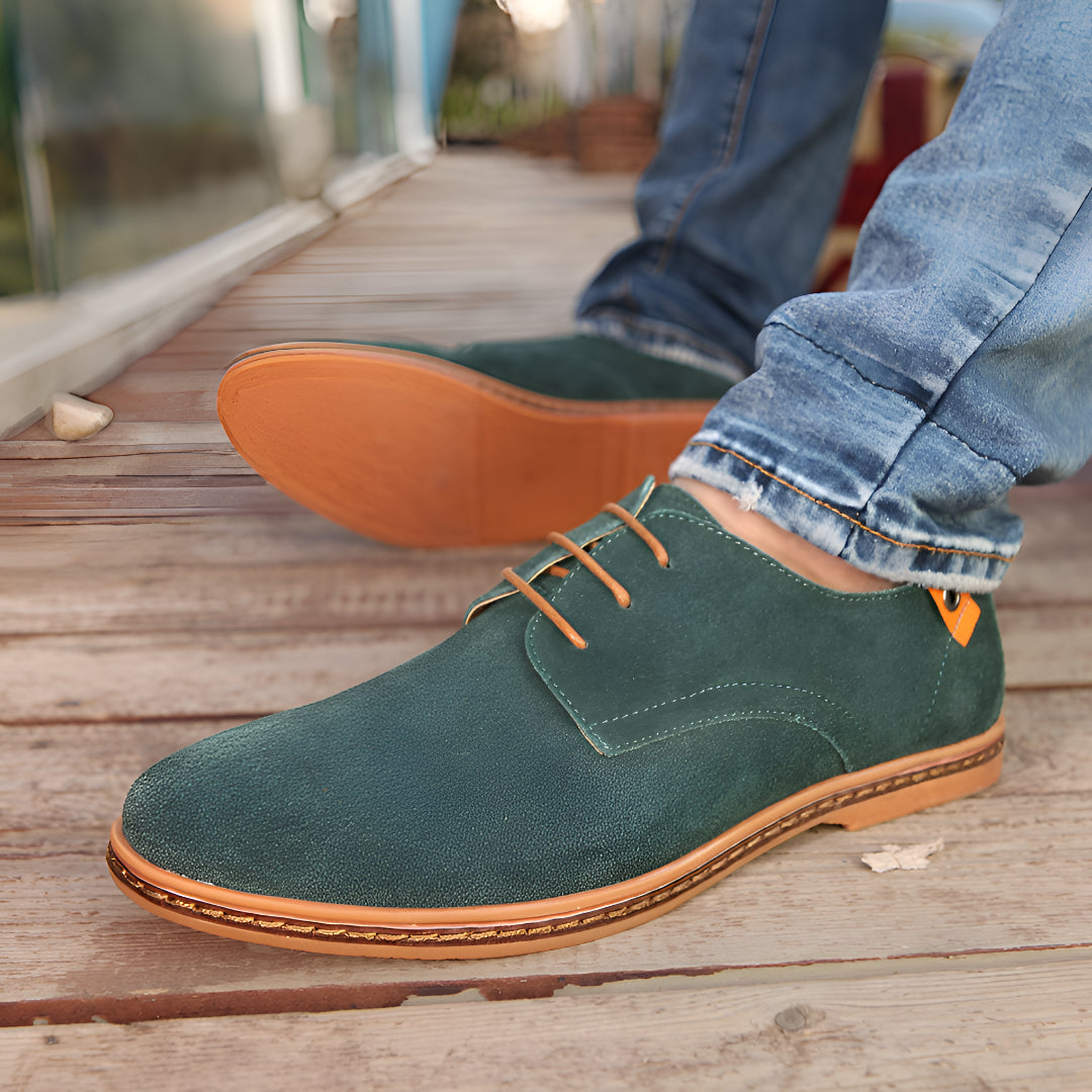 Zapatos de vestir para hombre con cordones delanteros, zapatos derby casuales