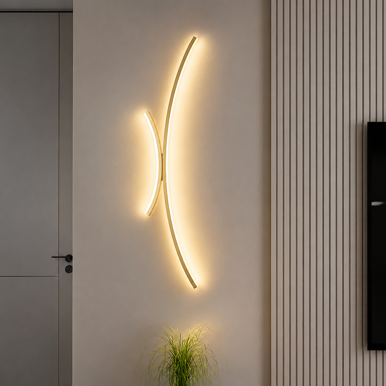 Lampada da parete LED moderna | Applique lineare per bagno, soggiorno e zona pranzo
