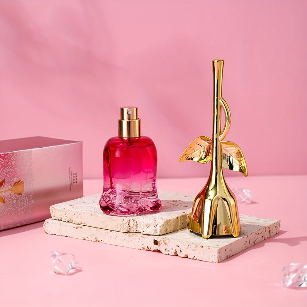 Perfume Regalo Día de la Madre Fragancia Floral Botella de Rosa con Spray