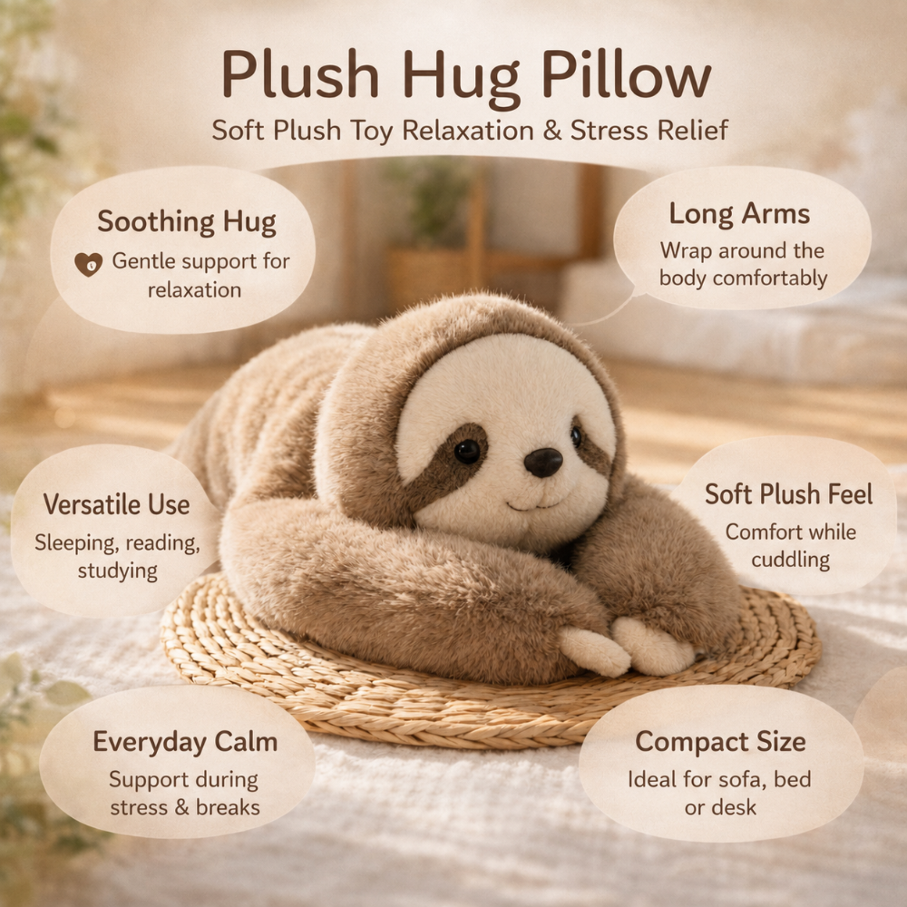 Almofada Brinquedo de Peluche Animal Abraçável