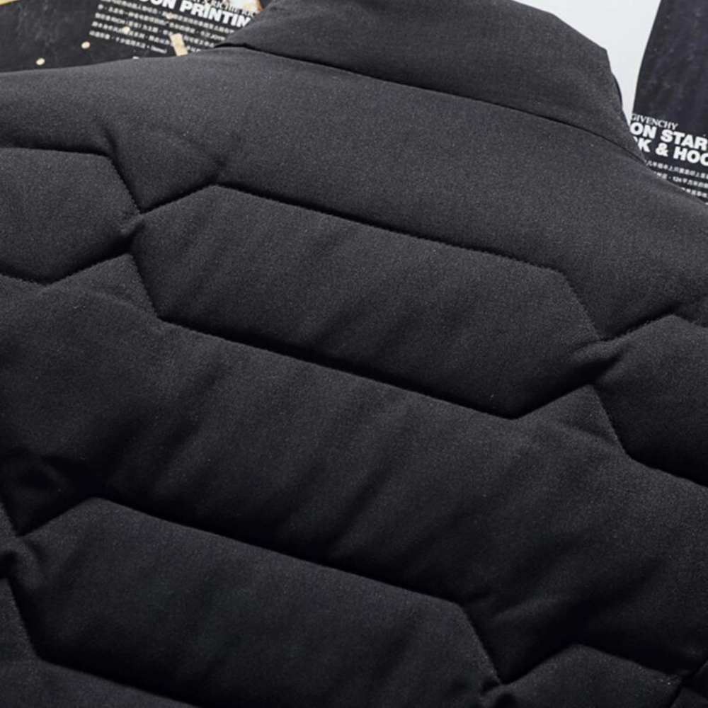 Giacca da uomo trapuntata con tasca e cerniera abbigliamento informale