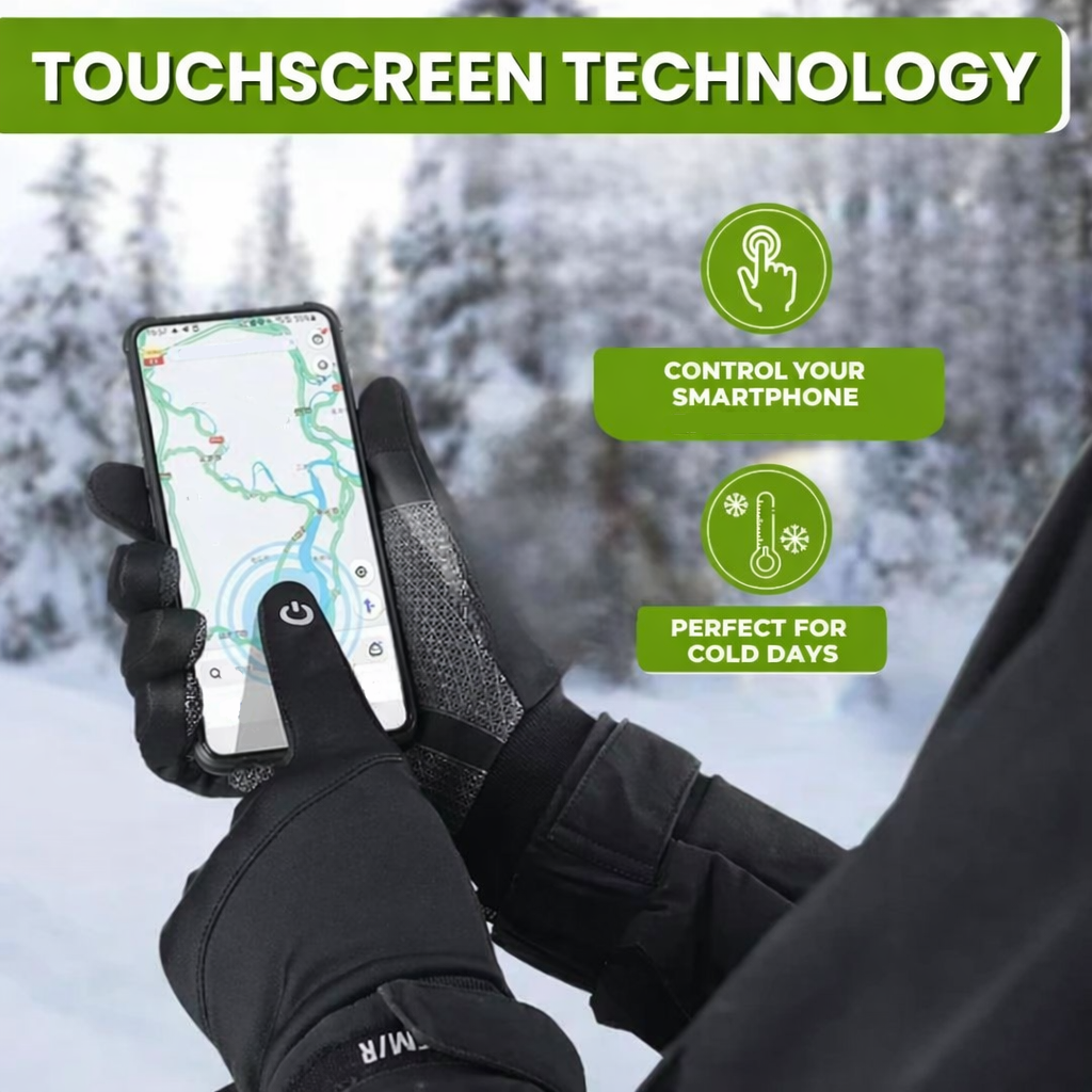 Guantes de Invierno Térmicos para Pantalla Táctil, Cortaviento e Impermeables para Ciclismo