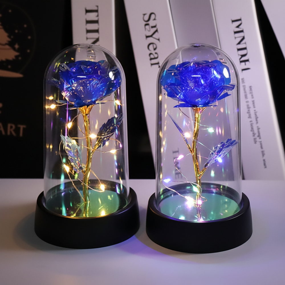 Tischlampe LED Rose Nachtlicht Dekorative Kuppel