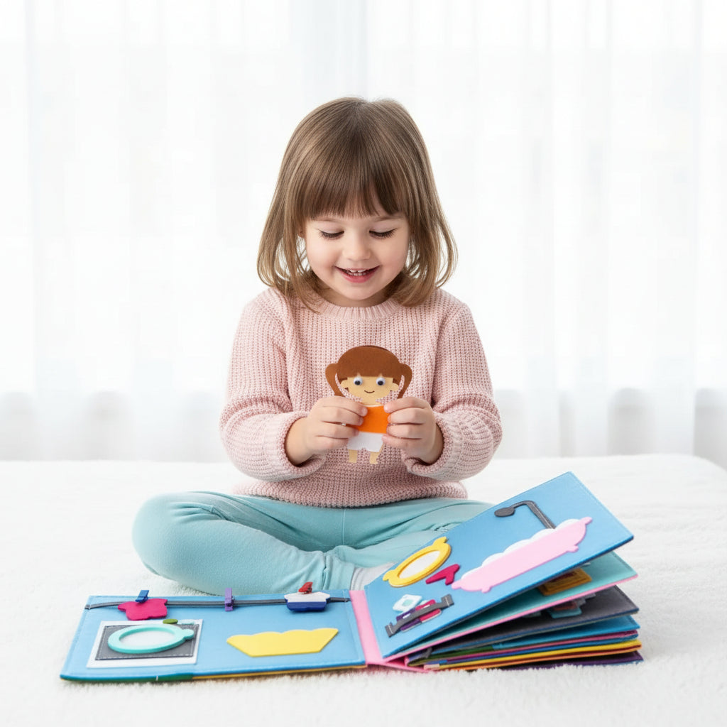 Felt Board Books Toddlers Interactive Learning Toy Set - Image 7