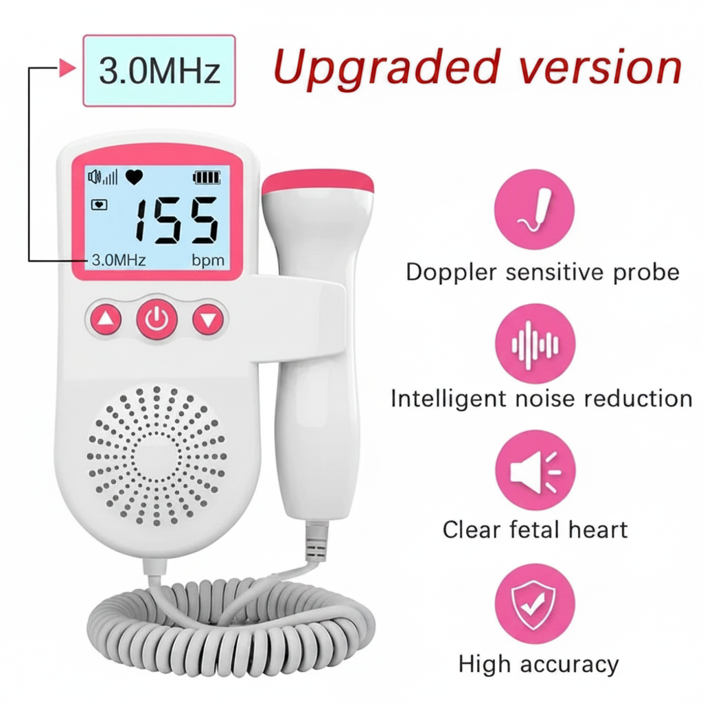 Fetal Heartbeat Monitor Portable Digital Display Device - Image 4