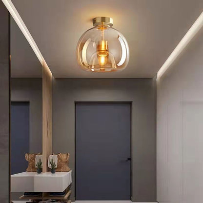 Lampada da soffitto a sfera in vetro nordica | Montaggio semi-incassato