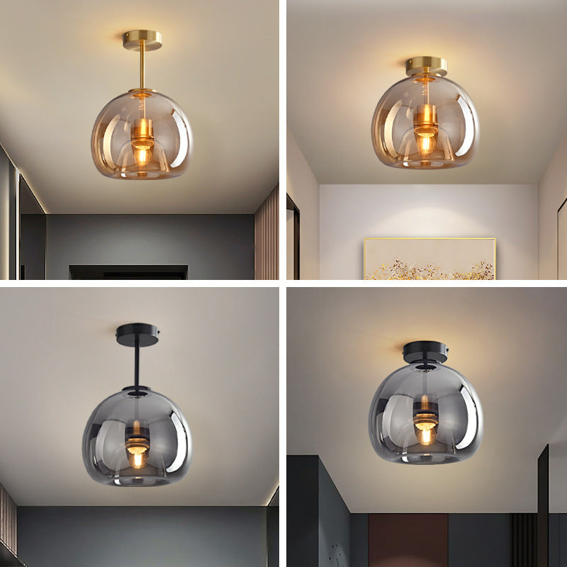 Lampada da soffitto a sfera in vetro nordica | Montaggio semi-incassato