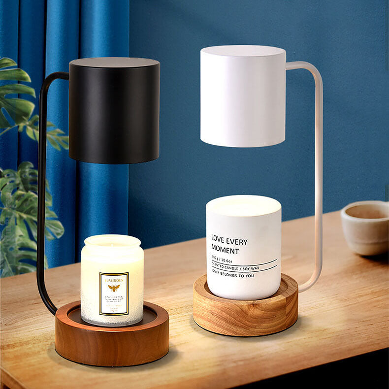 Japanische minimalistische Tischlampe | Holz- und Metalldesign