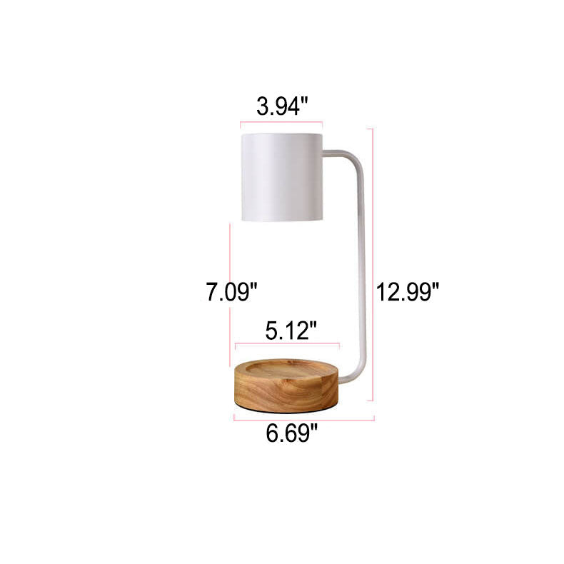Lampada Scaldacandele Minimalista Giapponese | Base in Legno Sciogli-cera Dimmerabile