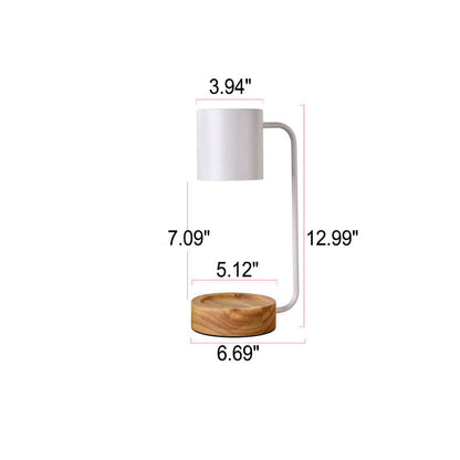 Lampada Scaldacandele Minimalista Giapponese | Base in Legno Sciogli-cera Dimmerabile