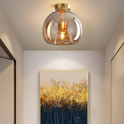 Lampada da soffitto a sfera in vetro nordica | Montaggio semi-incassato