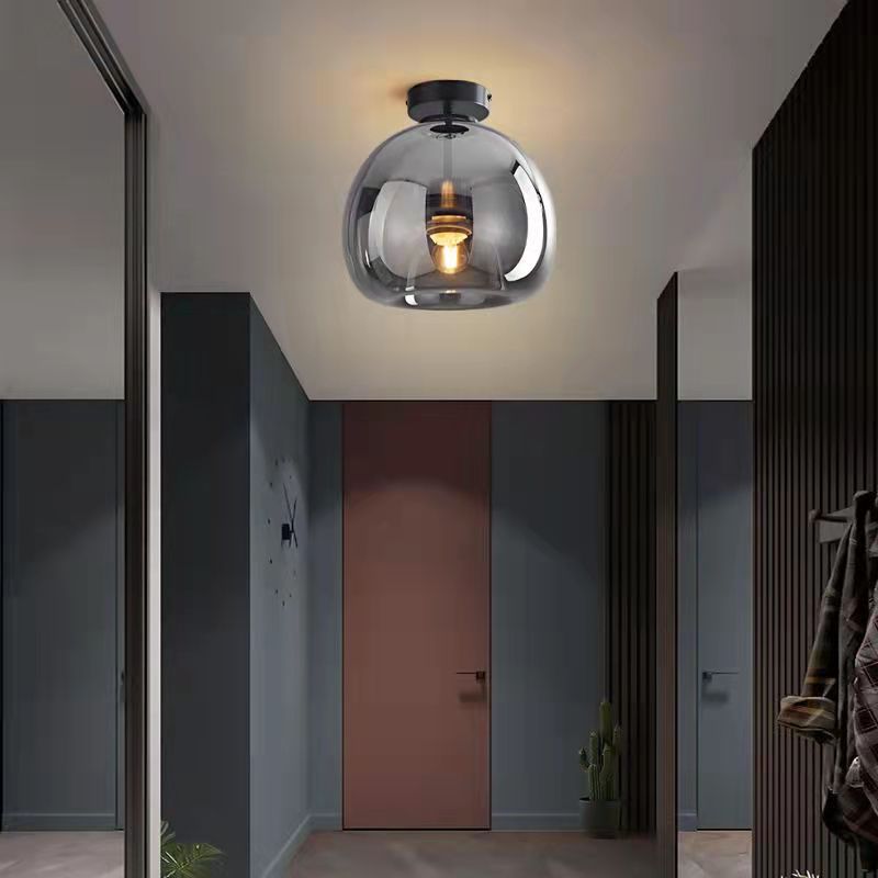Lampada da soffitto a sfera in vetro nordica | Montaggio semi-incassato
