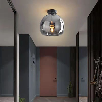 Lampada da soffitto a sfera in vetro nordica | Montaggio semi-incassato