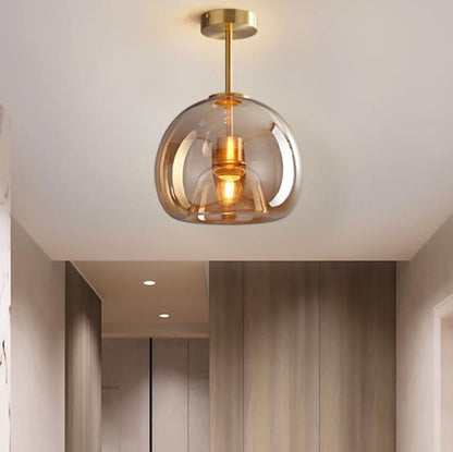 Lampada da soffitto a sfera in vetro nordica | Montaggio semi-incassato