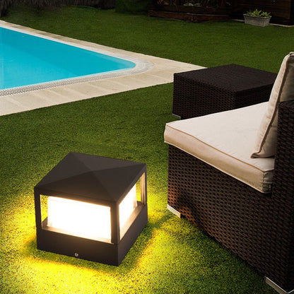 Luz de césped exterior LED industrial impermeable de aluminio cilíndrico