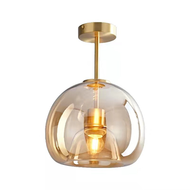 Lampada da soffitto a sfera in vetro nordica | Montaggio semi-incassato