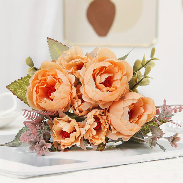 Buchet de flori Cadou de Ziua Mamei Bujor artificial Decorațiune pentru casă