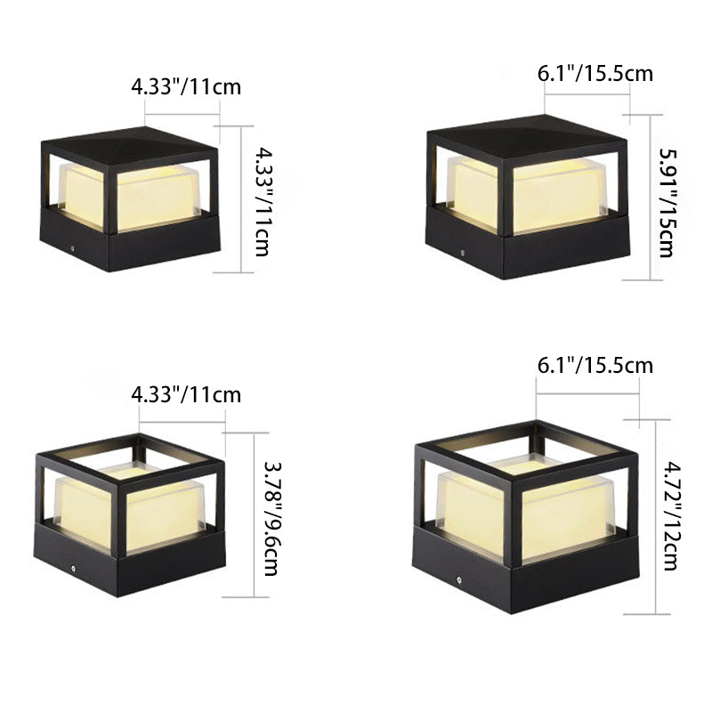 Luz de césped exterior LED industrial impermeable de aluminio cilíndrico