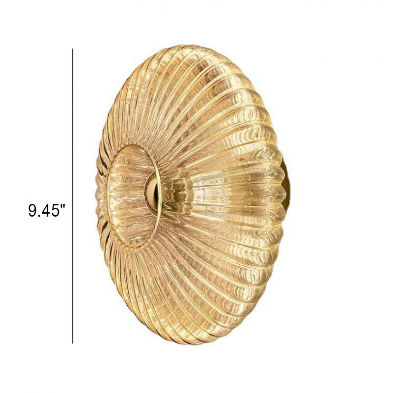 Applique da parete in vetro vintage nordico | Lampada a disco rotondo a strisce