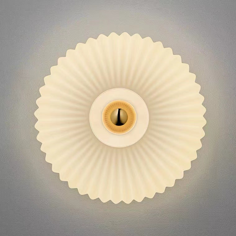 Applique da parete in vetro vintage nordico | Lampada a disco rotondo a strisce