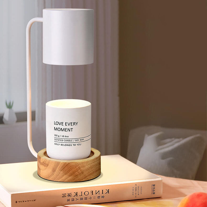 Japanische minimalistische Tischlampe | Holz- und Metalldesign
