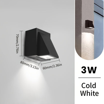 גוף תאורה קיר חיצוני מודרני LED | 3W / 6W תאורה דקורטיבית עמידה למים