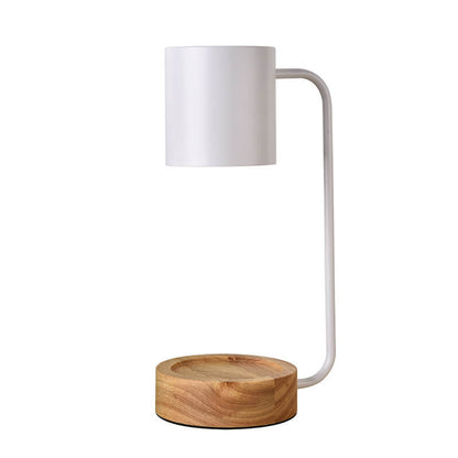 Lampada Scaldacandele Minimalista Giapponese | Base in Legno Sciogli-cera Dimmerabile