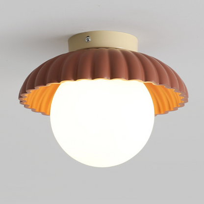 Lampada da soffitto per corridoio in ferro | Plafoniera moderna in vetro e metallo