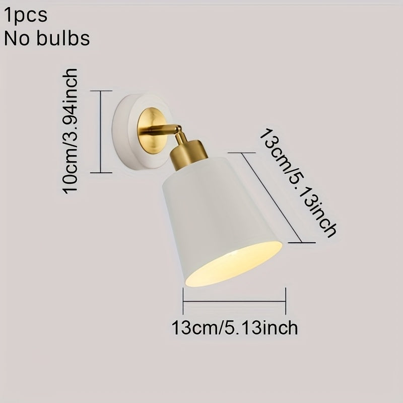 Luz de Aplique de Parede em Metal Moderno | Candeeiro Ajustável para Quarto e Sala