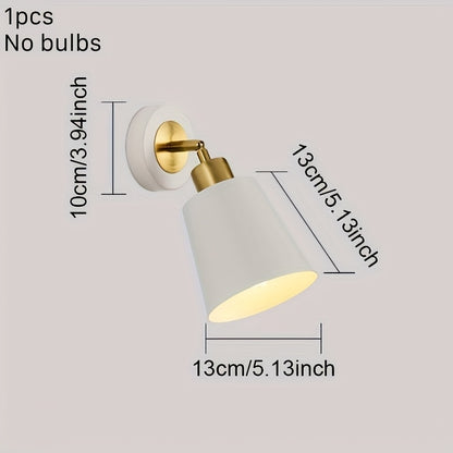 Luz de Aplique de Parede em Metal Moderno | Candeeiro Ajustável para Quarto e Sala