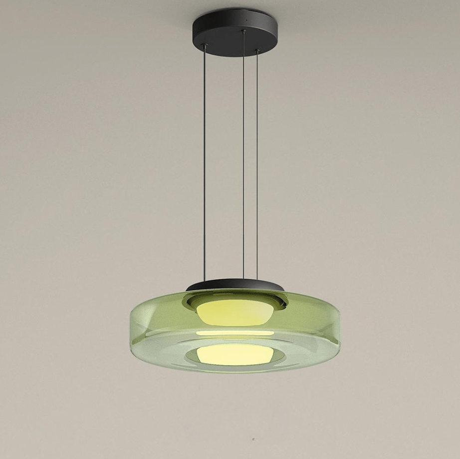 Bauhaus Glas-Pendelleuchte | Moderne geschichtete LED-Hängelampe