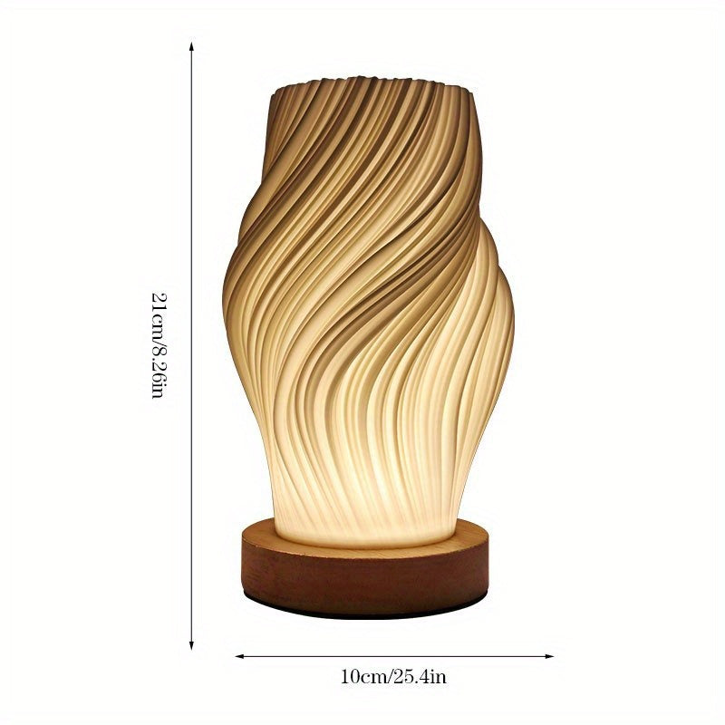 Lampă de masă modernă cu LED în spirală | Lumină minimalistă reglabilă pentru noptieră și birou
