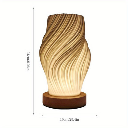 Lampă de masă modernă cu LED în spirală | Lumină minimalistă reglabilă pentru noptieră și birou