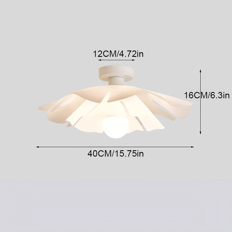 Lustră cu flori Petal | Corp de iluminat modern floral semi-aplicat