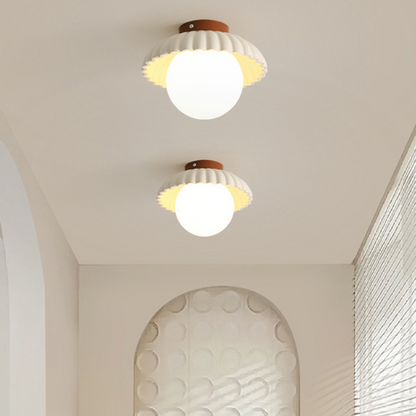 Lampada da soffitto per corridoio in ferro | Plafoniera moderna in vetro e metallo