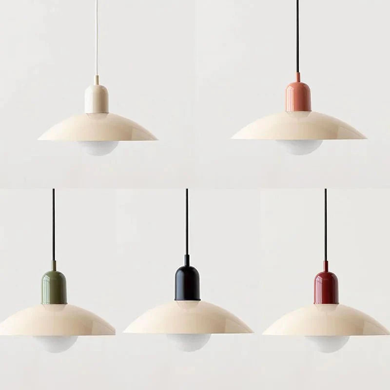 Candeeiro Suspenso Macaron Bauhaus | Lâmpada de Teto Moderna e Colorida