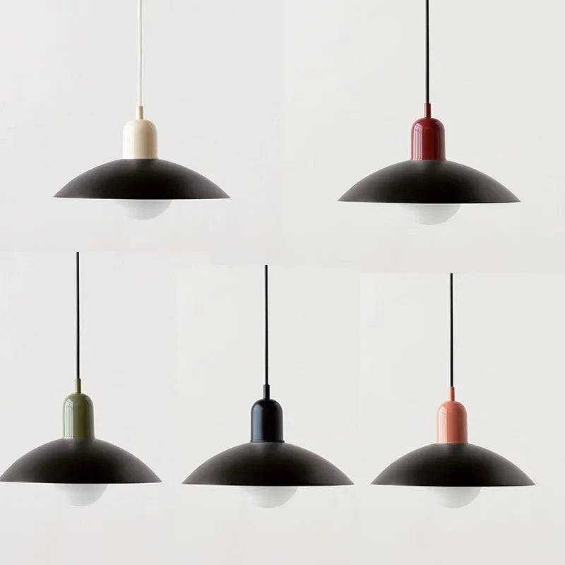 Candeeiro Suspenso Macaron Bauhaus | Lâmpada de Teto Moderna e Colorida